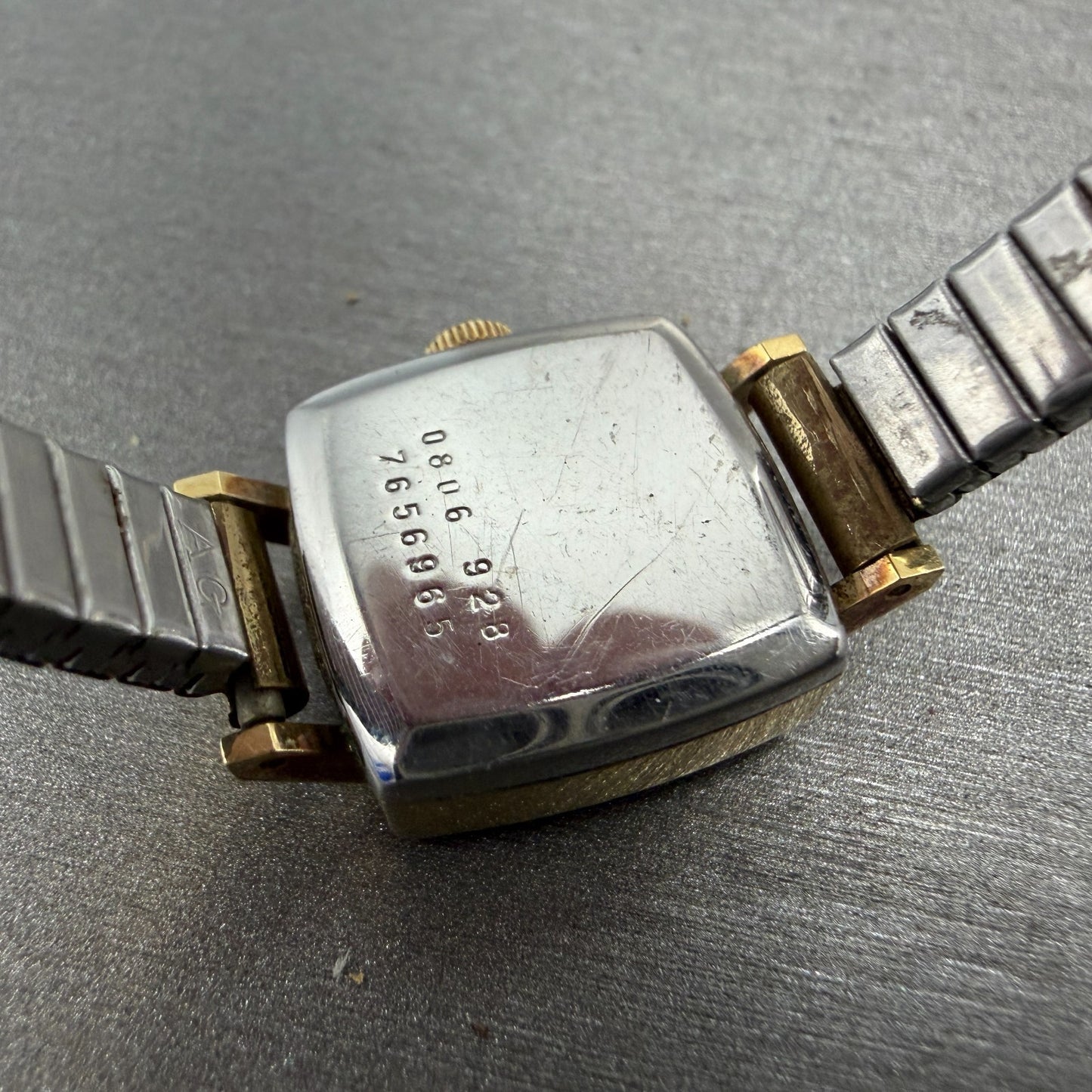 Certina Watch Women 17mm Gold Dial Gold Plated Square Manaul Wind Runs VTG9