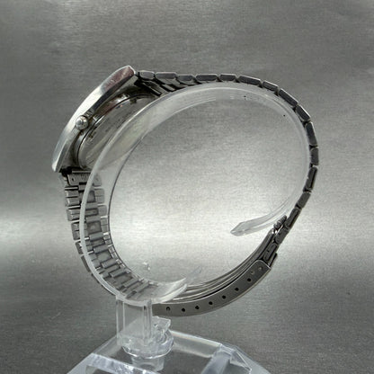 Seiko SQ Watch Men 34mm Silver Dial Silver tone Daydate 8223-5359 New Battery6