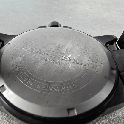 Oceanaut Armada Watch Men 49mm Black Dial Black Red Round OC7312 New Battery9