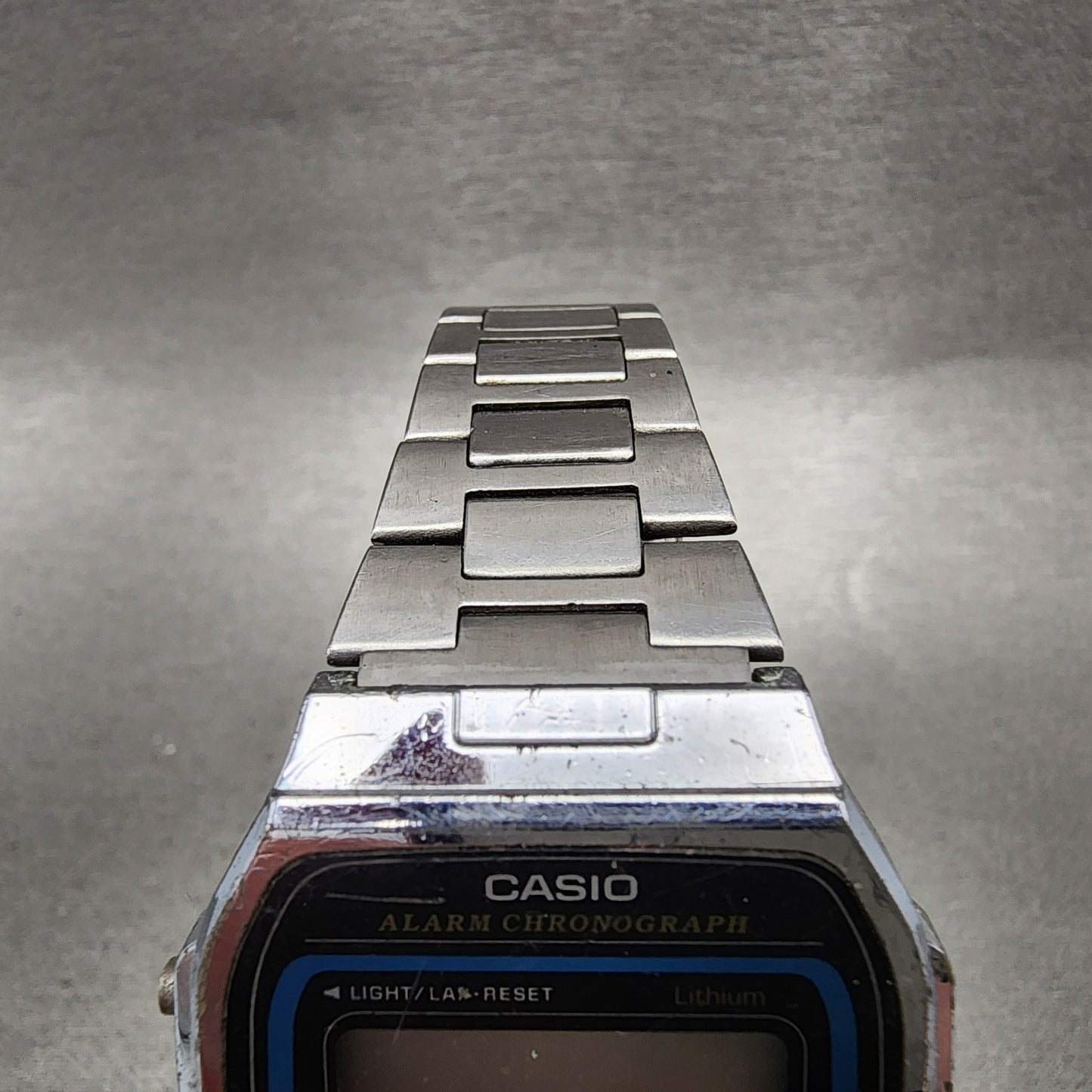 Casio A164W 593 Watch Men 34mm Digital Silver Tone Alarm Chrono VTG PARTS4