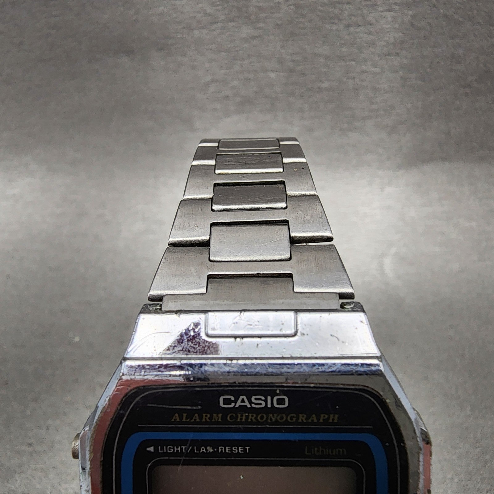 Casio A164W 593 Watch Men 34mm Digital Silver Tone Alarm Chrono VTG PARTS4