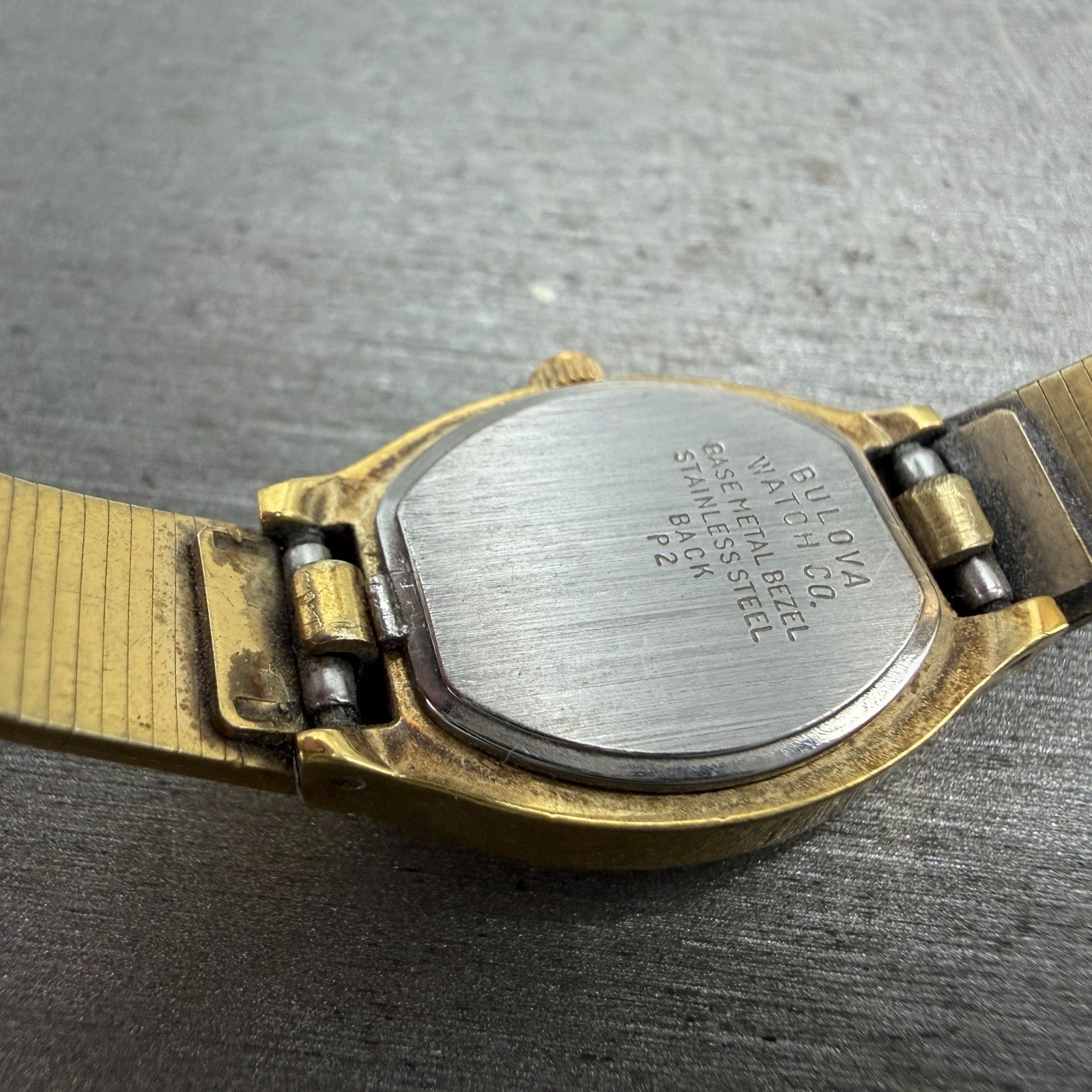 Bulova Watch Women 17mm Champagne Dial Gold Tone 83387 New Battery Diamond9