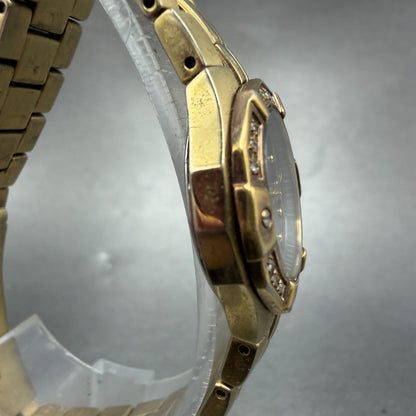 Seiko Coutura Watch Women 23mm Gray Dial Gold Tone 1N01-0lE0 New Battery ABC3