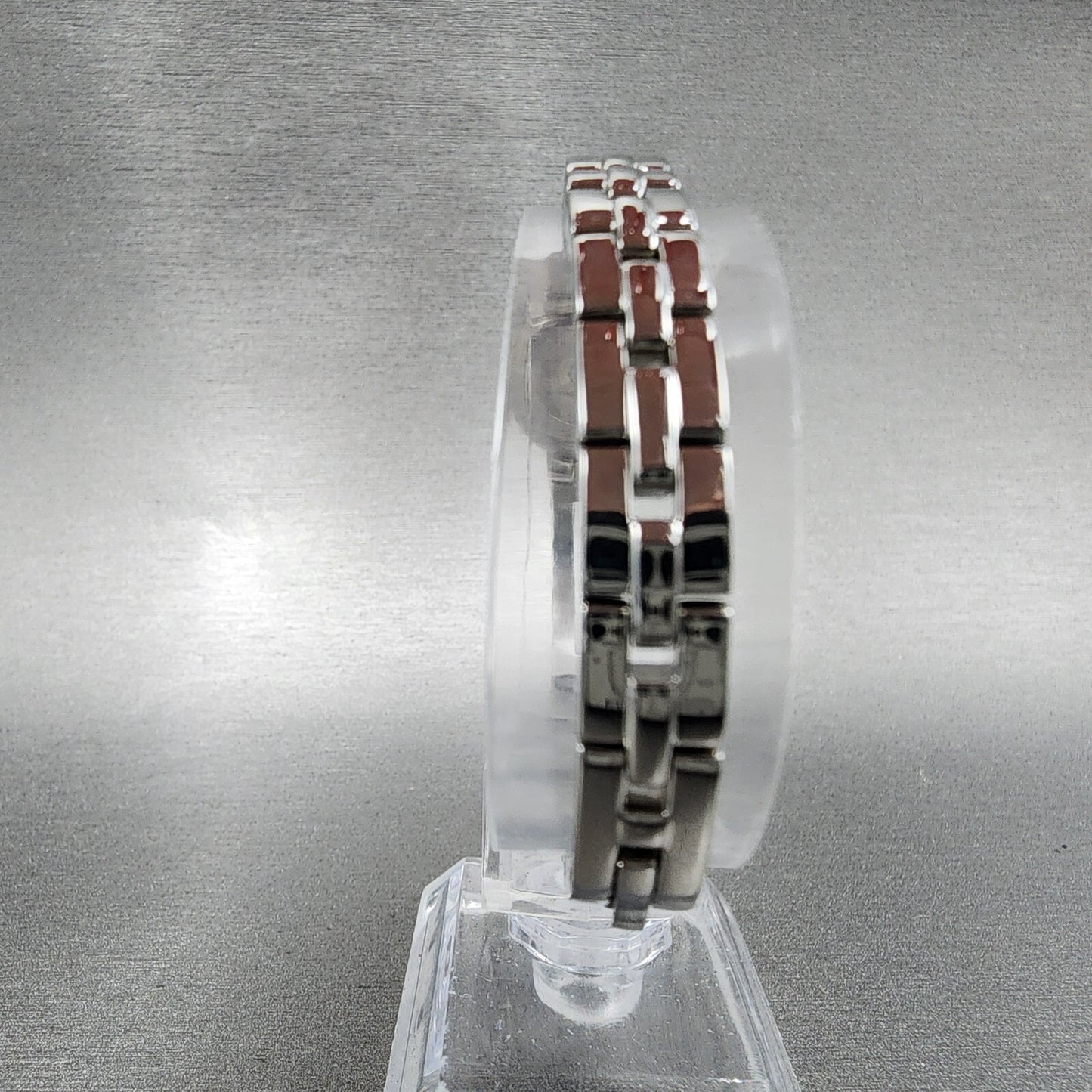 Citizen EcoDrive Watch Women 17mm MOP Dial Steel Rectangle Crystal Works8