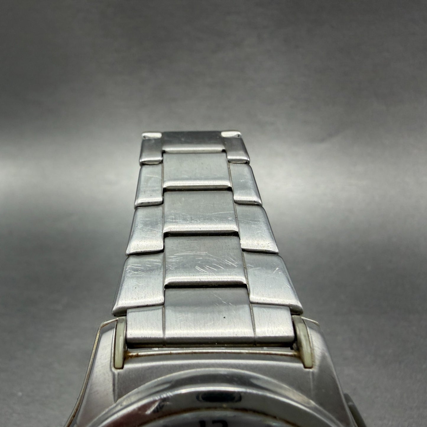Casio Wave Ceptor Watch Men 42mm White Dial Steel Solar Analog Digital Works YUY4