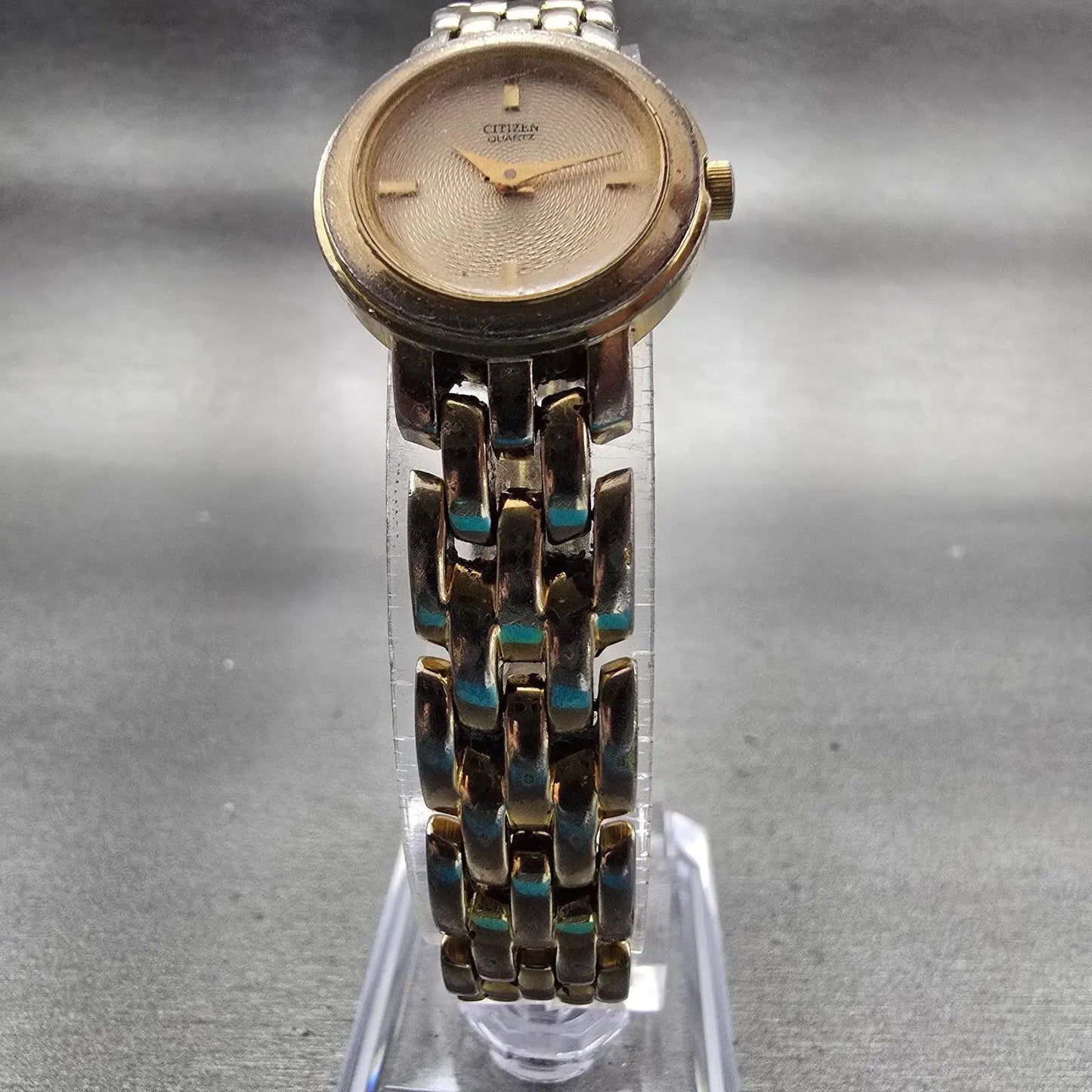 Citizen Watch Women 21mm Champagne Dial Gold Tone Round 5920-S78941 New Battery5