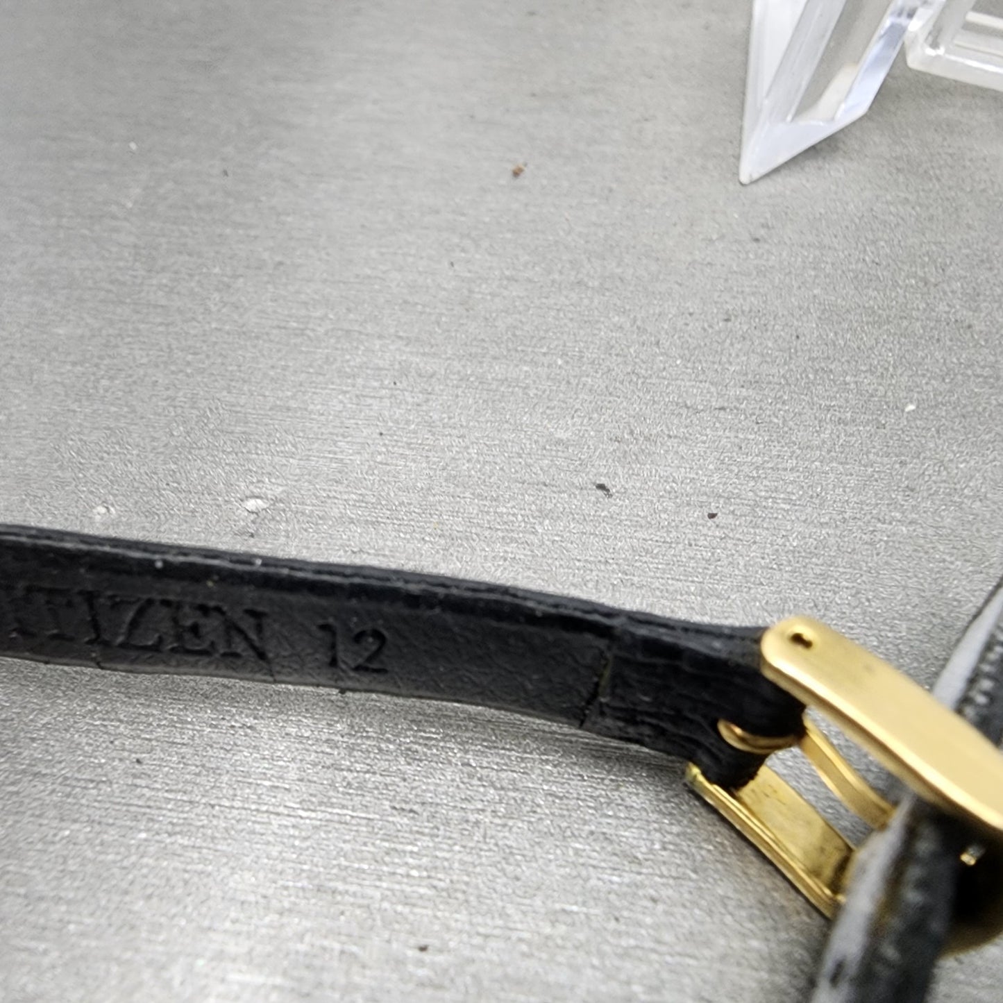 Citizen CQ Tank Watch Women 22mm Black Dial Gold Tone Rectangle New Battery13