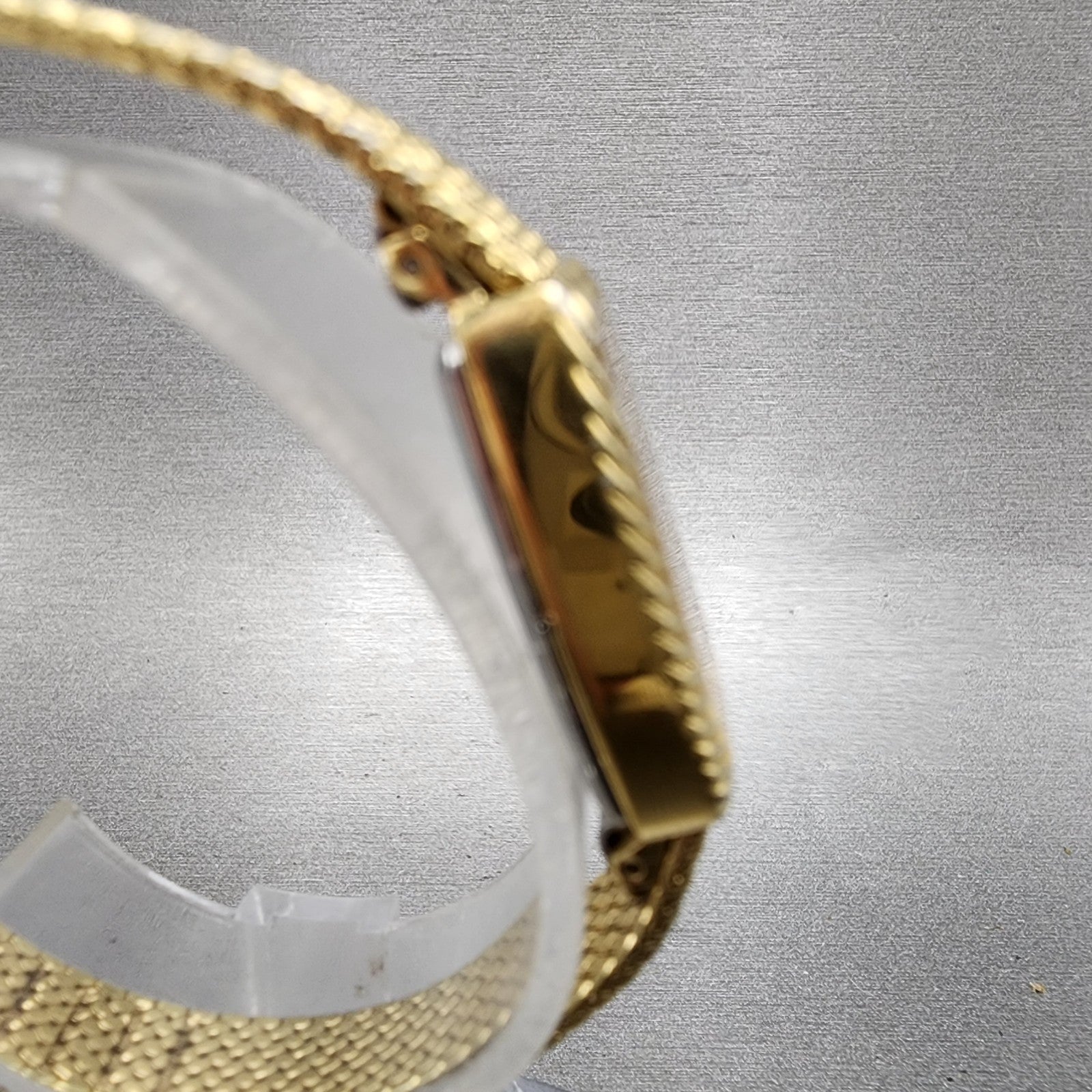 Seiko Tank Watch Women 14mm Champagne Dial Gold Tone 13205959 New Battery3