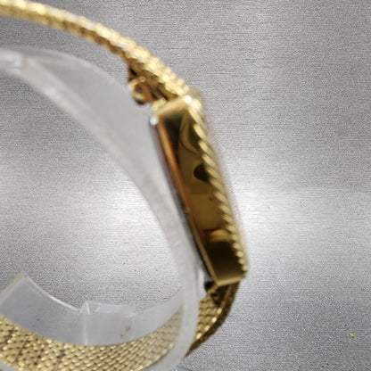 Seiko Tank Watch Women 14mm Champagne Dial Gold Tone 13205959 New Battery3