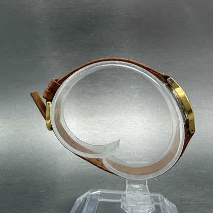 Seiko Watch Women 20mm Champagne Dial Gold Tone Round 2P20-0A10 New Battery VTG8