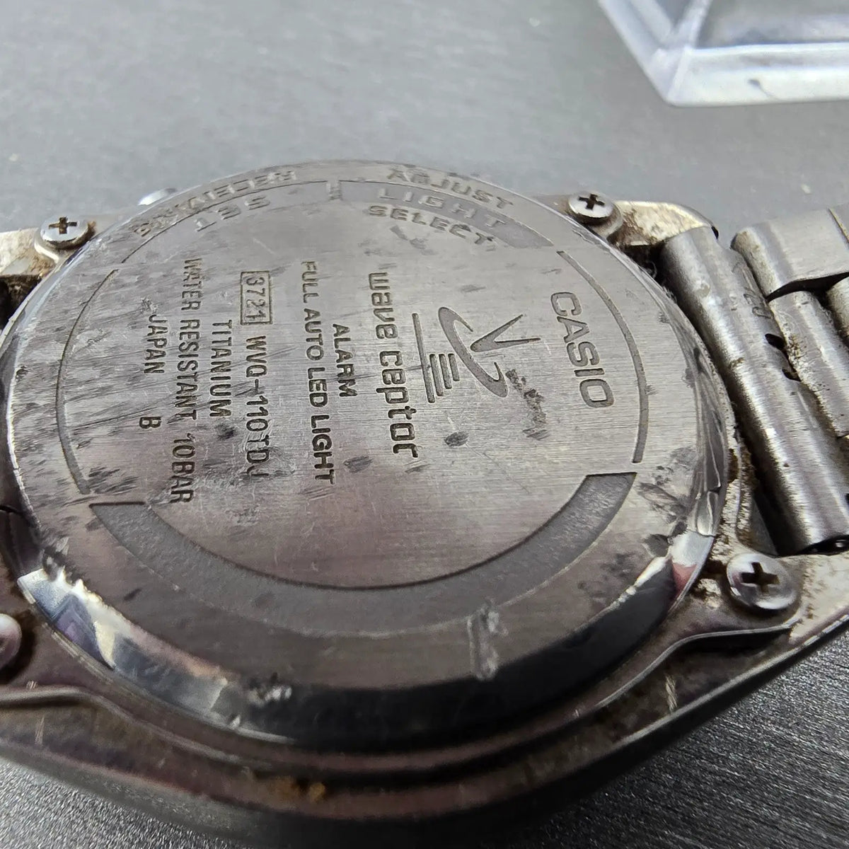 Casio Waveceptor WVQ-110TDJ Watch Men 39mm Gold Dial Titanium Date JDM PARTS10