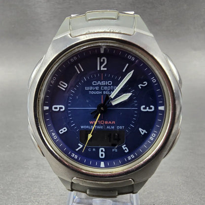 Casio WVA-430J Watch Men 3mm Blue Dial Silver Alarm Chrono WaveCeptor PARTS3