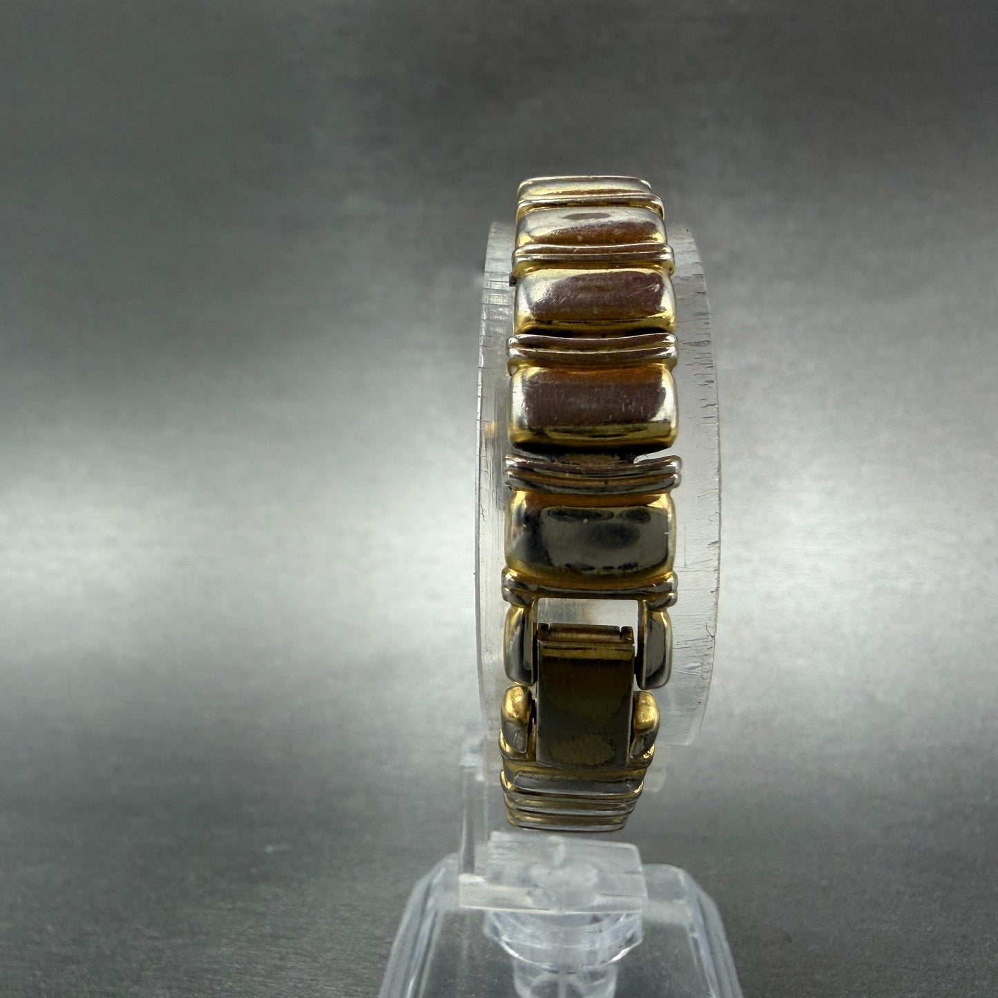 Seiko Tank Watch Women 13mm Black Dial Gold Tone Rectangle 2E20-6929 New Battery7