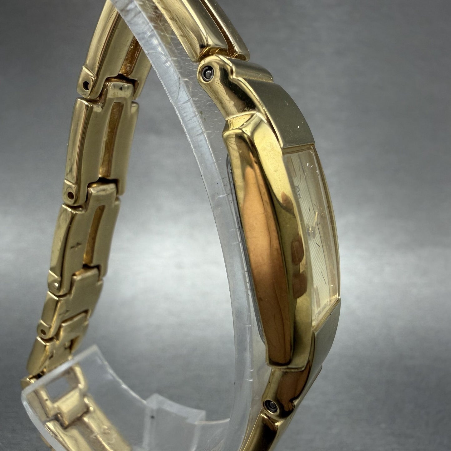 Citizen Tank Watch Women 14mm Champagne Dial Gold Tone 5421K17497 New Battery3