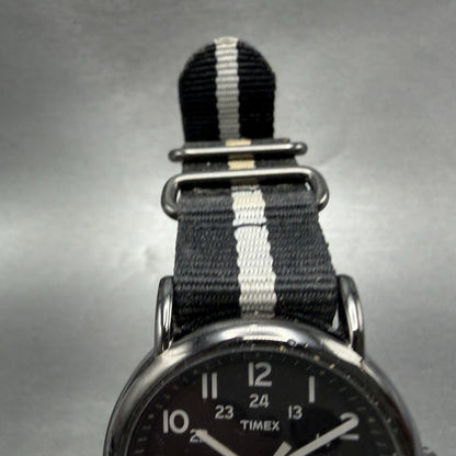 Timex Weekender Watch Men 38mm Black Dial Black Tone Round T2N889 New Battery4
