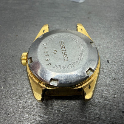 Seiko Automatic Watch Women 24mm Silver Dial Gold Tone Daydate 2706-0020 PARTS9