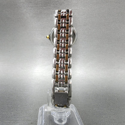 Yves Saint Laurent Watch Women 25mm MOP Dial Two Tone Diamond Bezel New Battery7