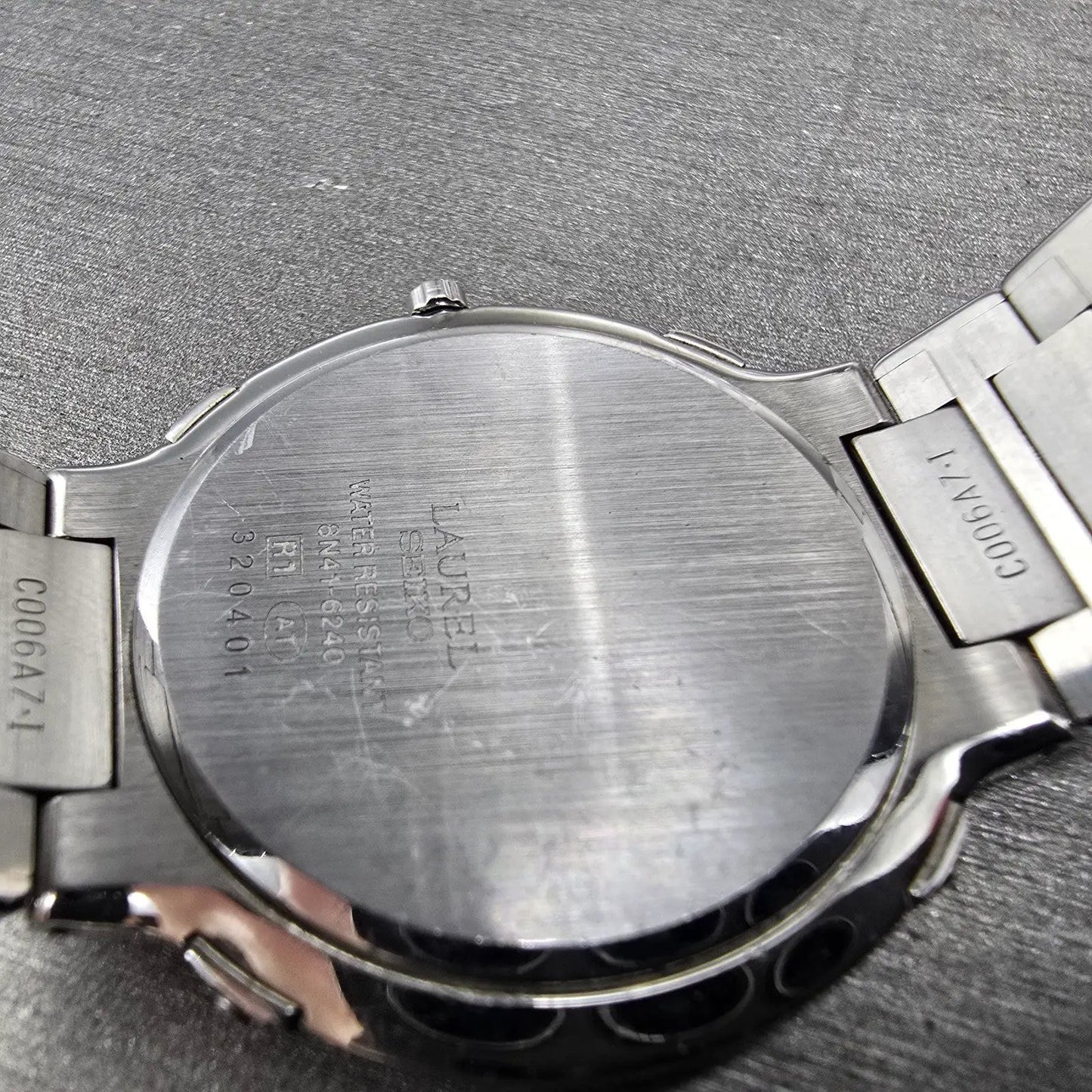 Seiko Laurel Watch Men 34mm White Dial Silver Tone Round 8N41-6240 New Battery9