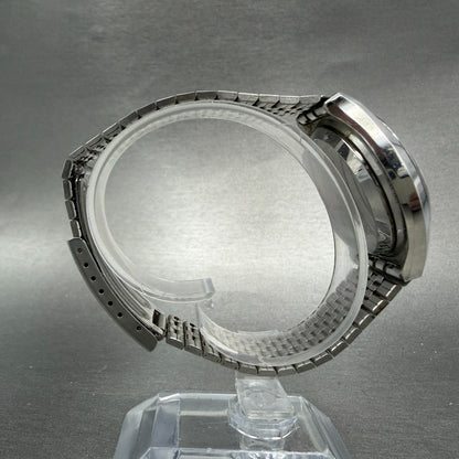 Seiko QT Watch Men 37mm Silver Dial Silver Tone Daydate Round 0823-8010 PARTS9