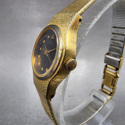 Seiko Watch Women 20mm Black Dial Gold Tone Round 8Y210020 New Battery2
