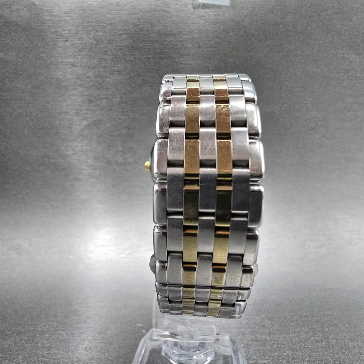 Citizen Eco-Drive Stiletto Watch Men 35mm White Dial Two Tone Round Runs WBox8
