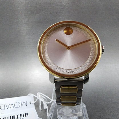 Movado Bold Watch Women 34mm White Dial Two Tone Round Bracelet 36005195