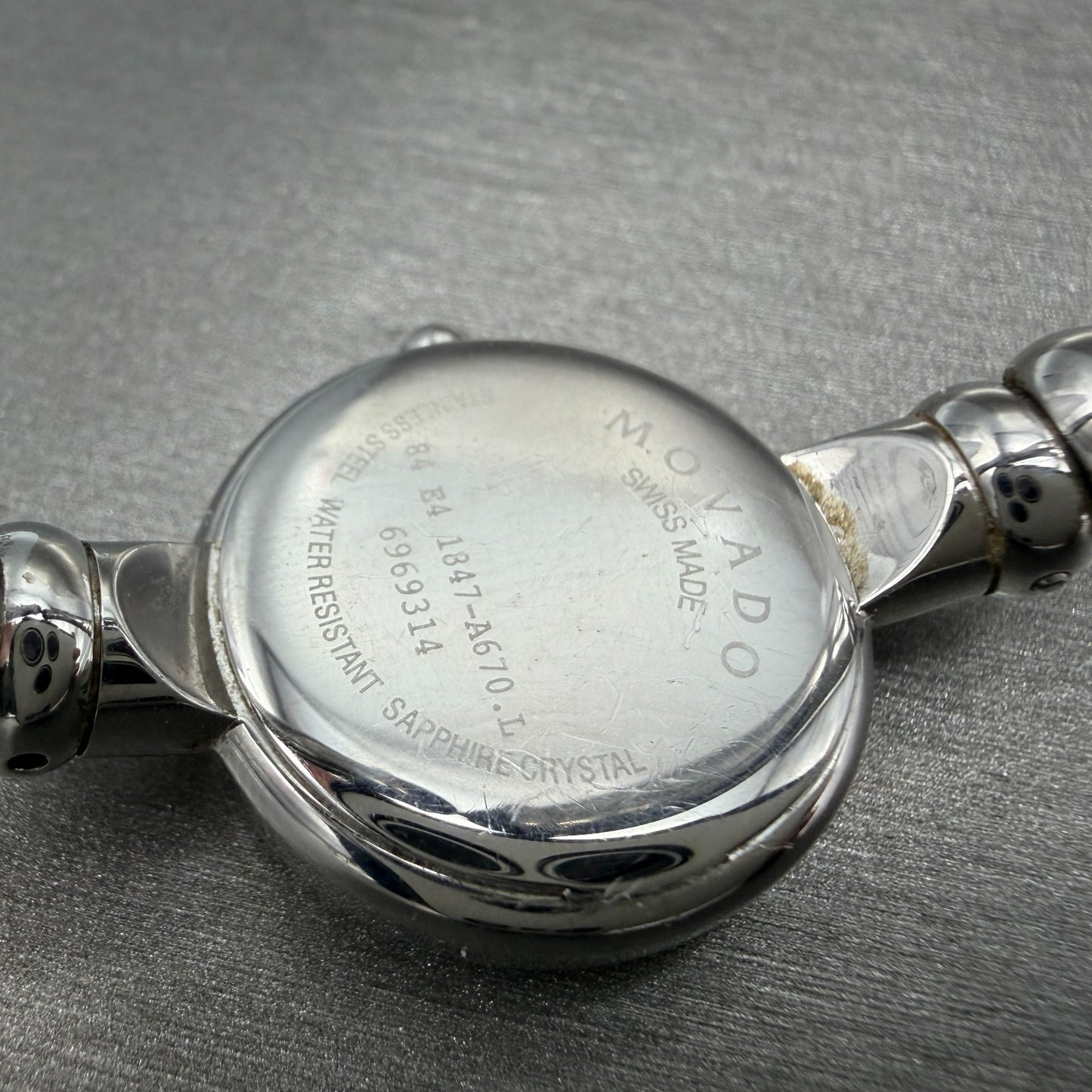 Movado Bareleto Watch Women 24mm Black Dial Stainless Steel Round Bangle NewBatH9