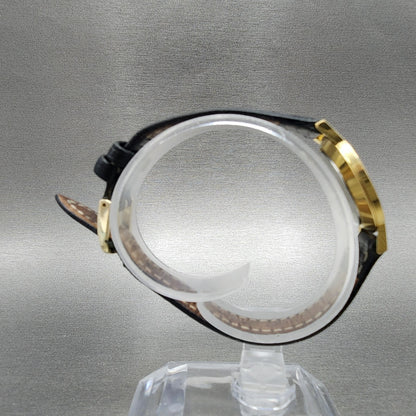 Movado Museum Watch Women 25mm Black Dial Gold Tone Round 87-25-832 New Battery