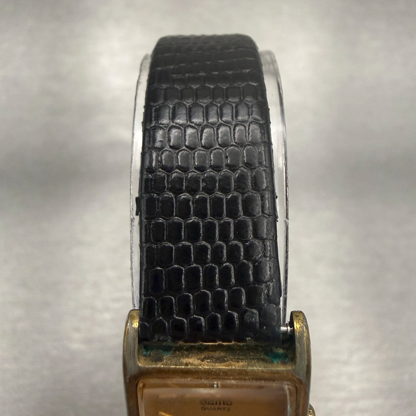 Seiko Tank Watch Women 17mm Gold Dial Gold Tone Rectangle 2020-5830 New Battery4