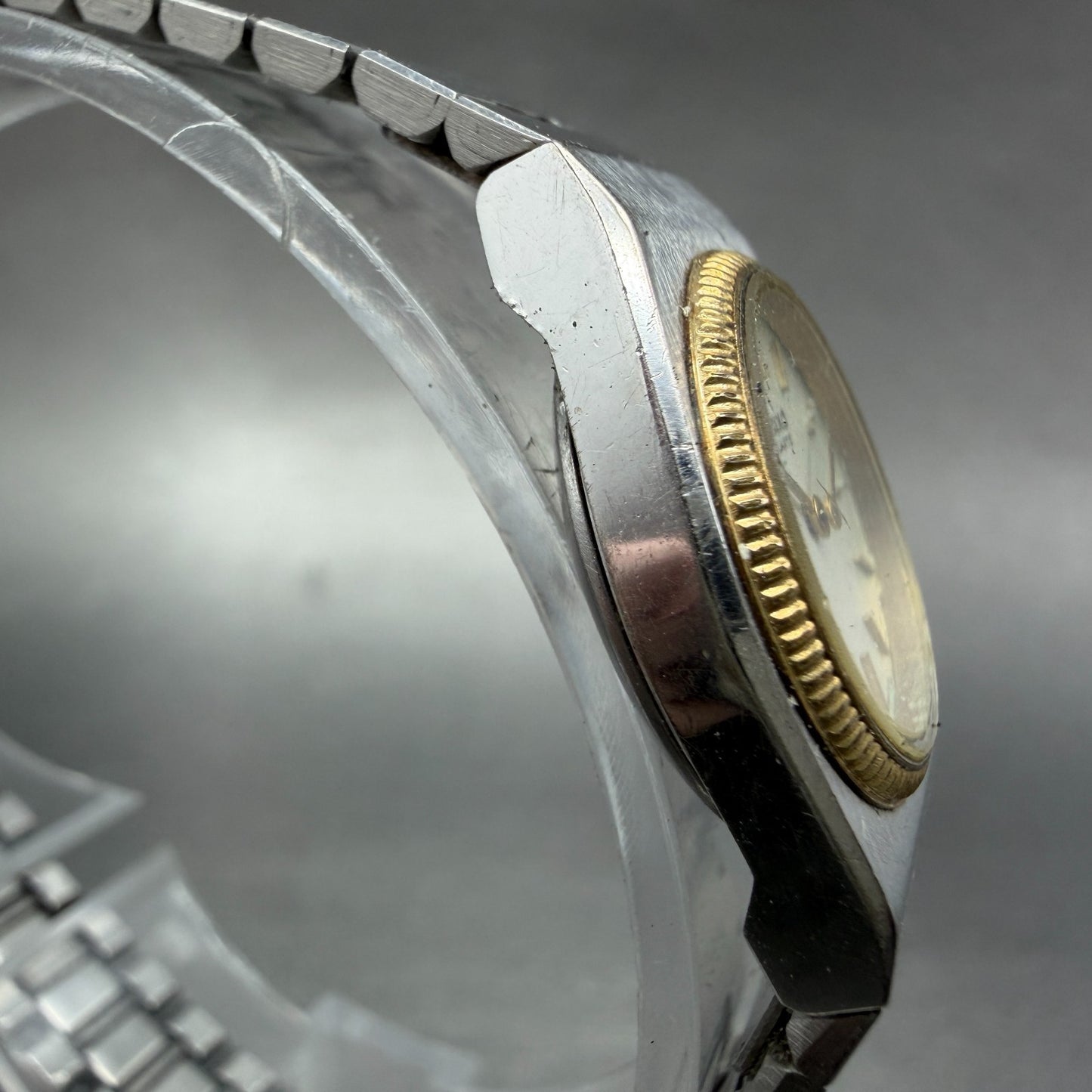 Seiko Watch Women 20mm Silver Dial Two Tone Round 5420-0059 New Battery Vintage3