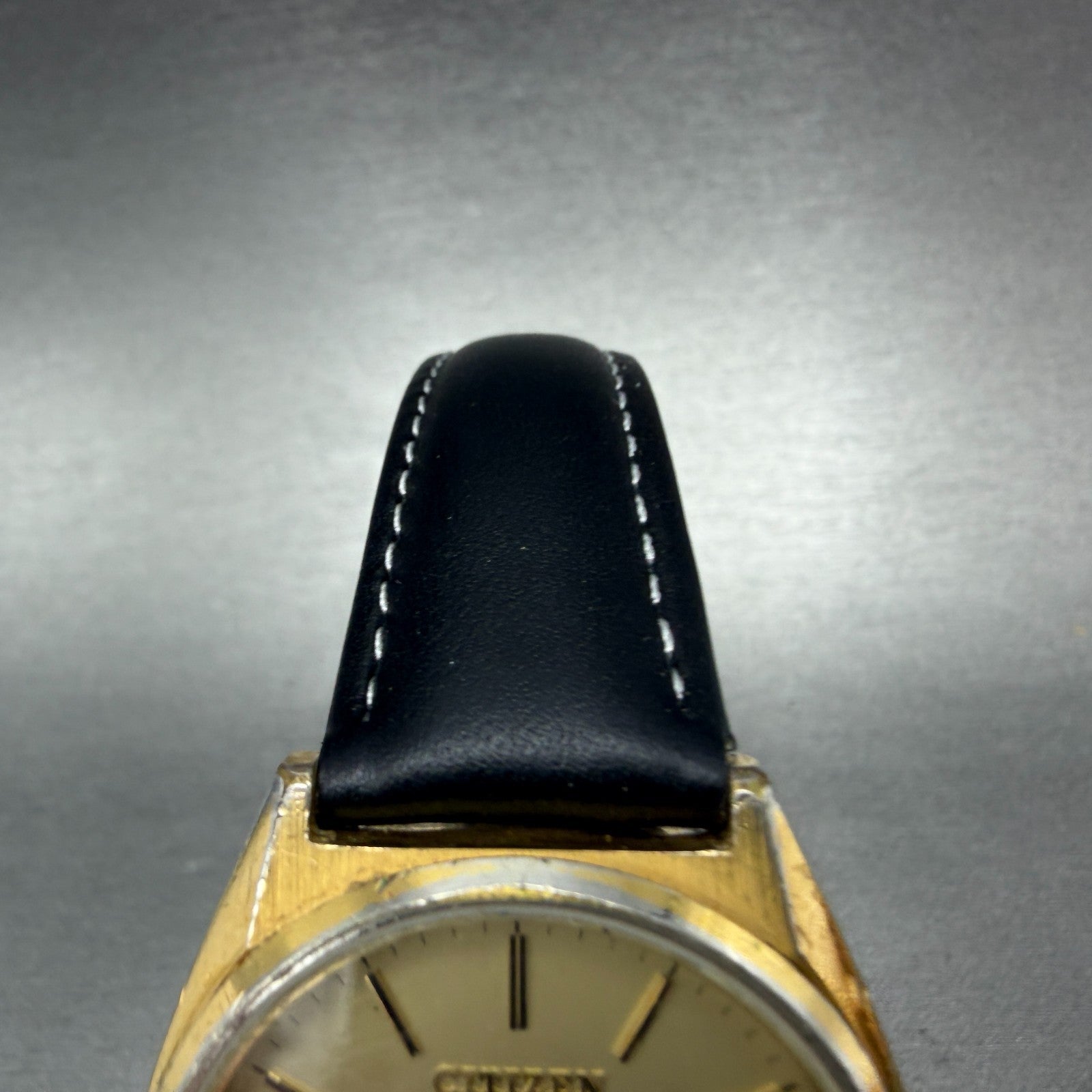 Citizen CQ Watch Men 35mm Champagne Dial Gold Tone Daydate 4-S05600 New Battery4