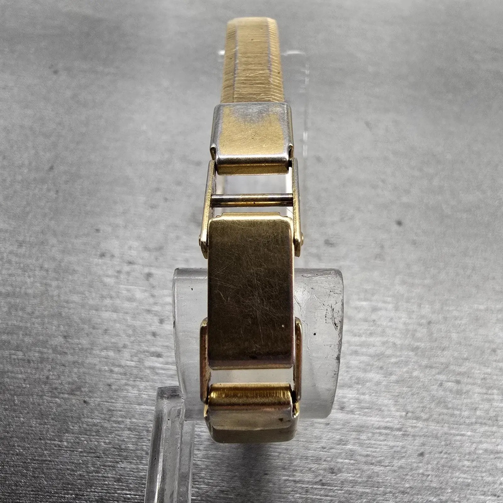 Bulova Tank Watch Women 13mm Champagne Dial Gold Tone Rectangle 92T74 NewBattery7