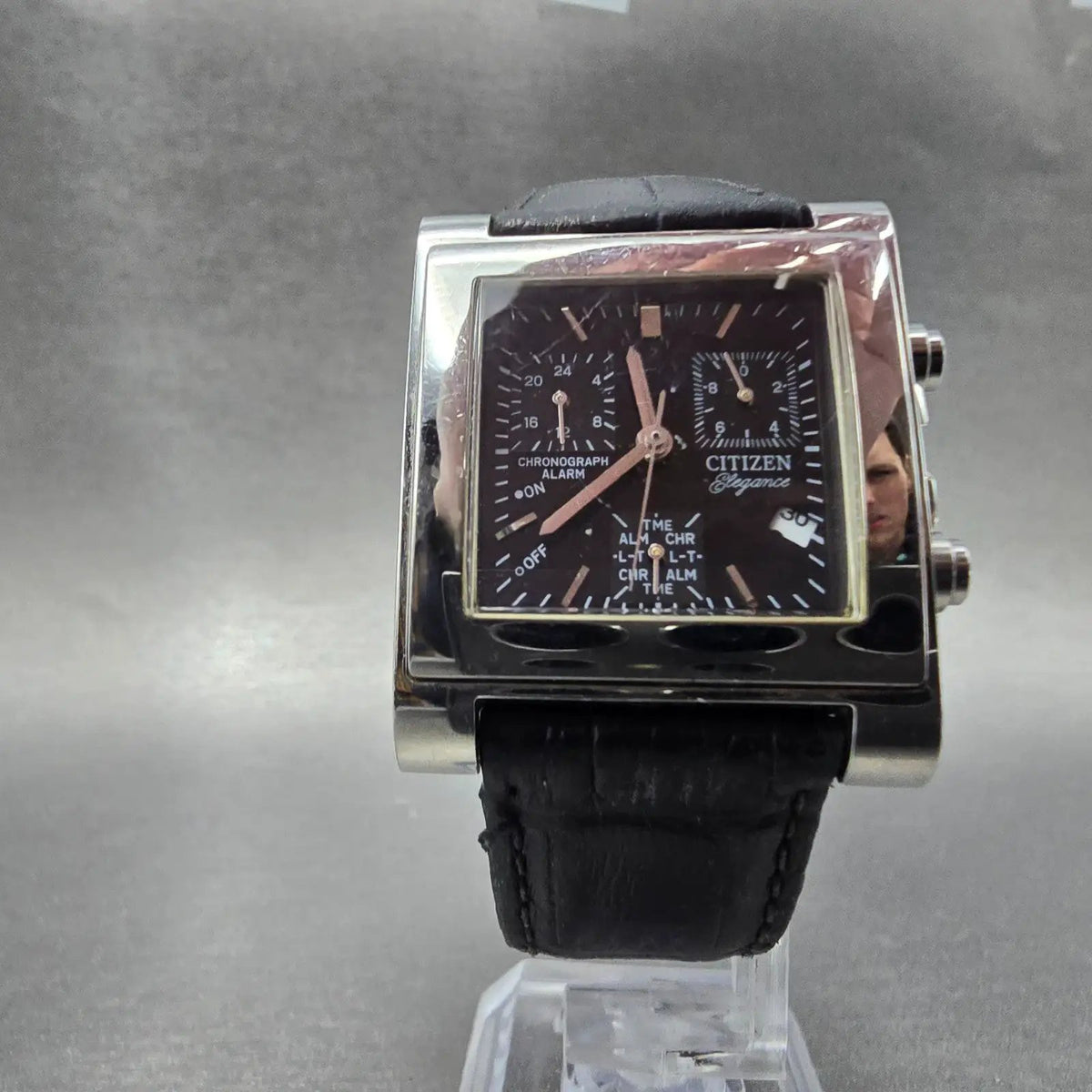 Citizen Elegance Chronograph Watch Men 31mm Black Dial Steel A510-R35632 PARTS6