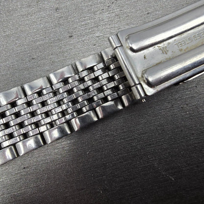Seiko Beads Of Rice Bracelet 19mm Stainless Steel Silver Tone Tri Folding ClaspK11