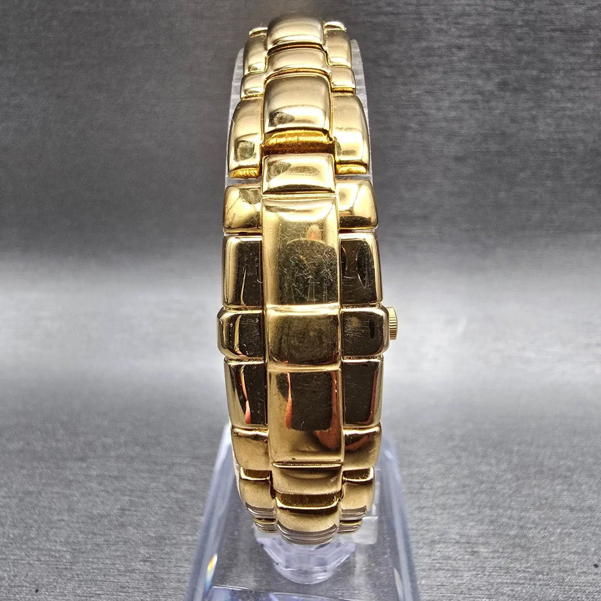 Citizen Elegance Watch Women 15mm Black Dial Gold Hideaway VTG New Battery2