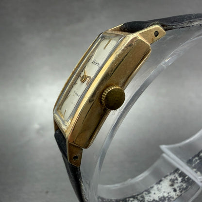 Seiko Lady Seiko Tank Watch Women 12mm White Dial Gold Tone Manual 4018 Runs2