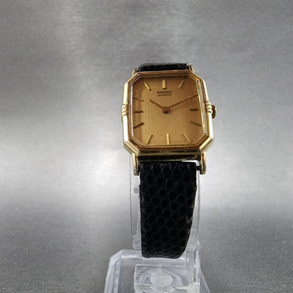 Seiko watch Women Gold Tone Gold Dial 19mm 2c205810 New Battery5