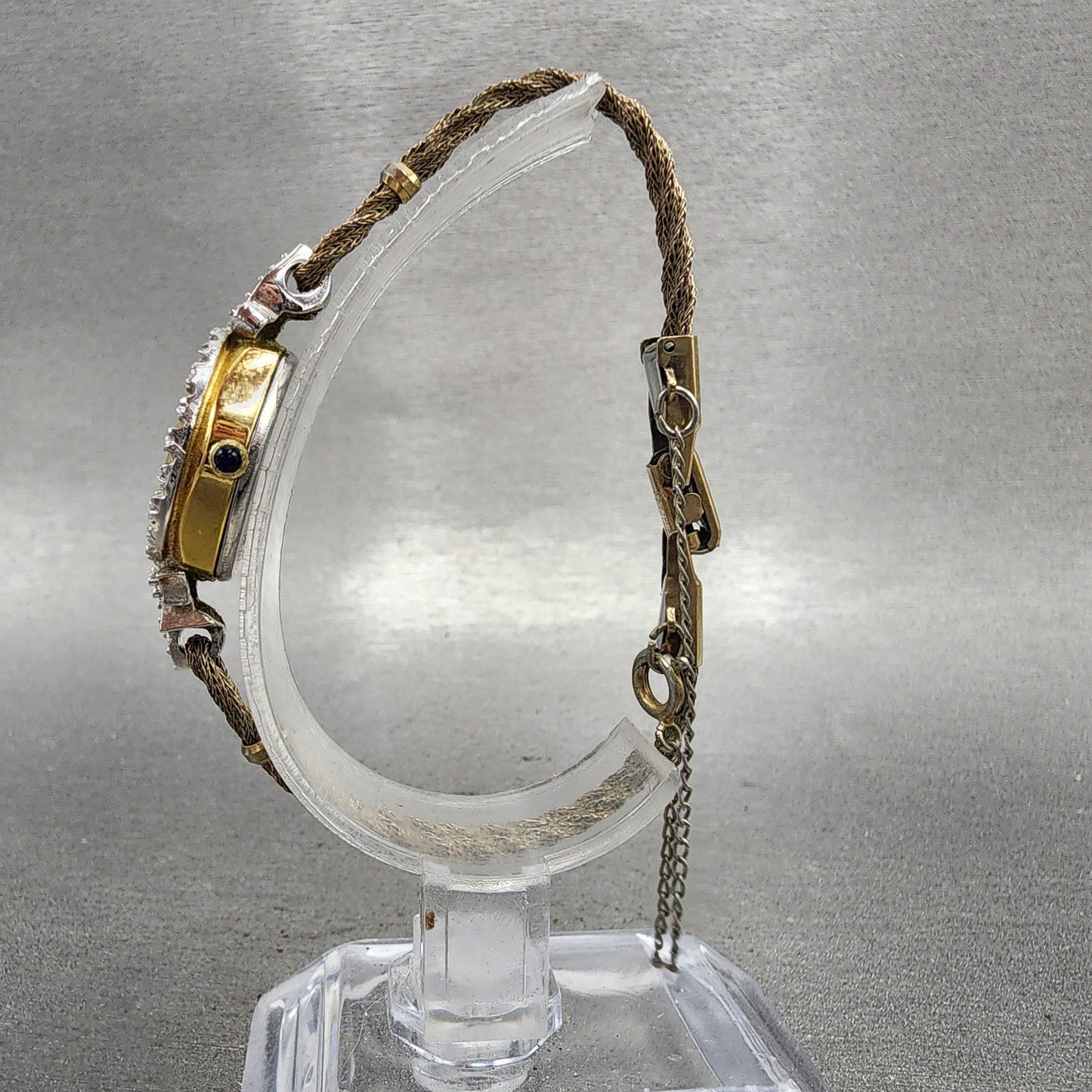 Lucien Piccard Dufonte Watch Women 16mm Champagne Dial Gold Tone Oval New Batt6