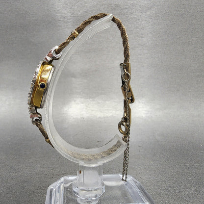 Lucien Piccard Dufonte Watch Women 16mm Champagne Dial Gold Tone Oval New Batt6