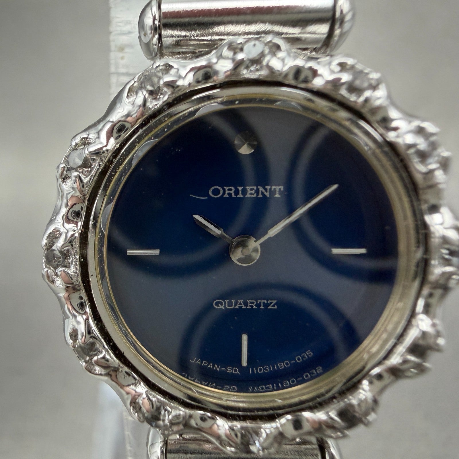 Orient Watch Women 21mm Blue Dial Silver Tone Round I110119-00 New Battery1