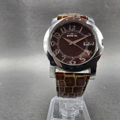 Invicta Watch Women 33mm Brown Dial Silver Tone Date Round 5609 New Battery5