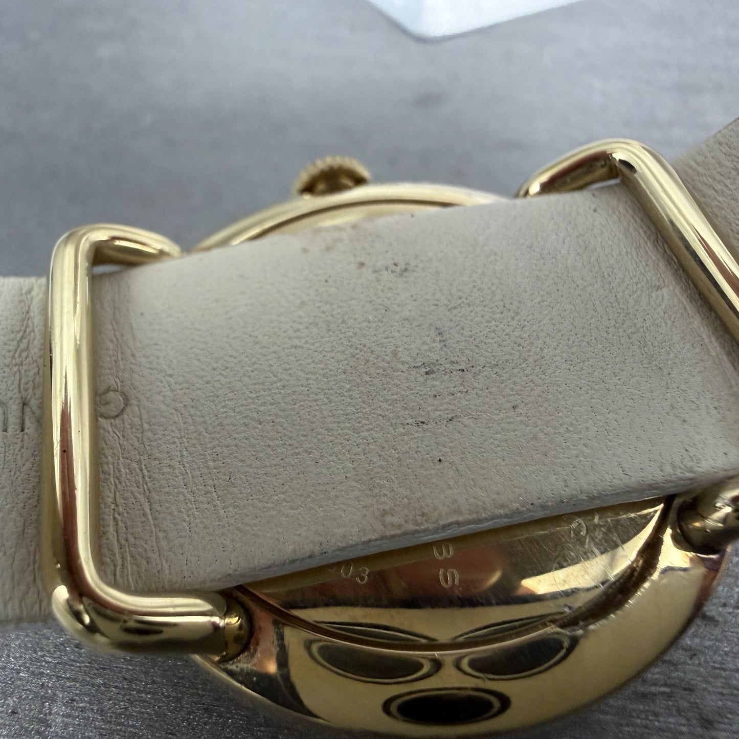 Marc Jacobs Amy Watch Women 36mm White Dial Gold Tone Round mbm1150 New Battery10