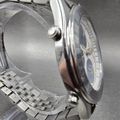 Seiko Chronograph Watch Men 40mm White Dial Two Tone Alarm Date 7T42-7A40 PARTS4