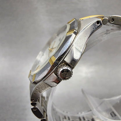 Bulova Watch Women 29mm MOP Dial Two Tone Date Round 98P116 New Battery2