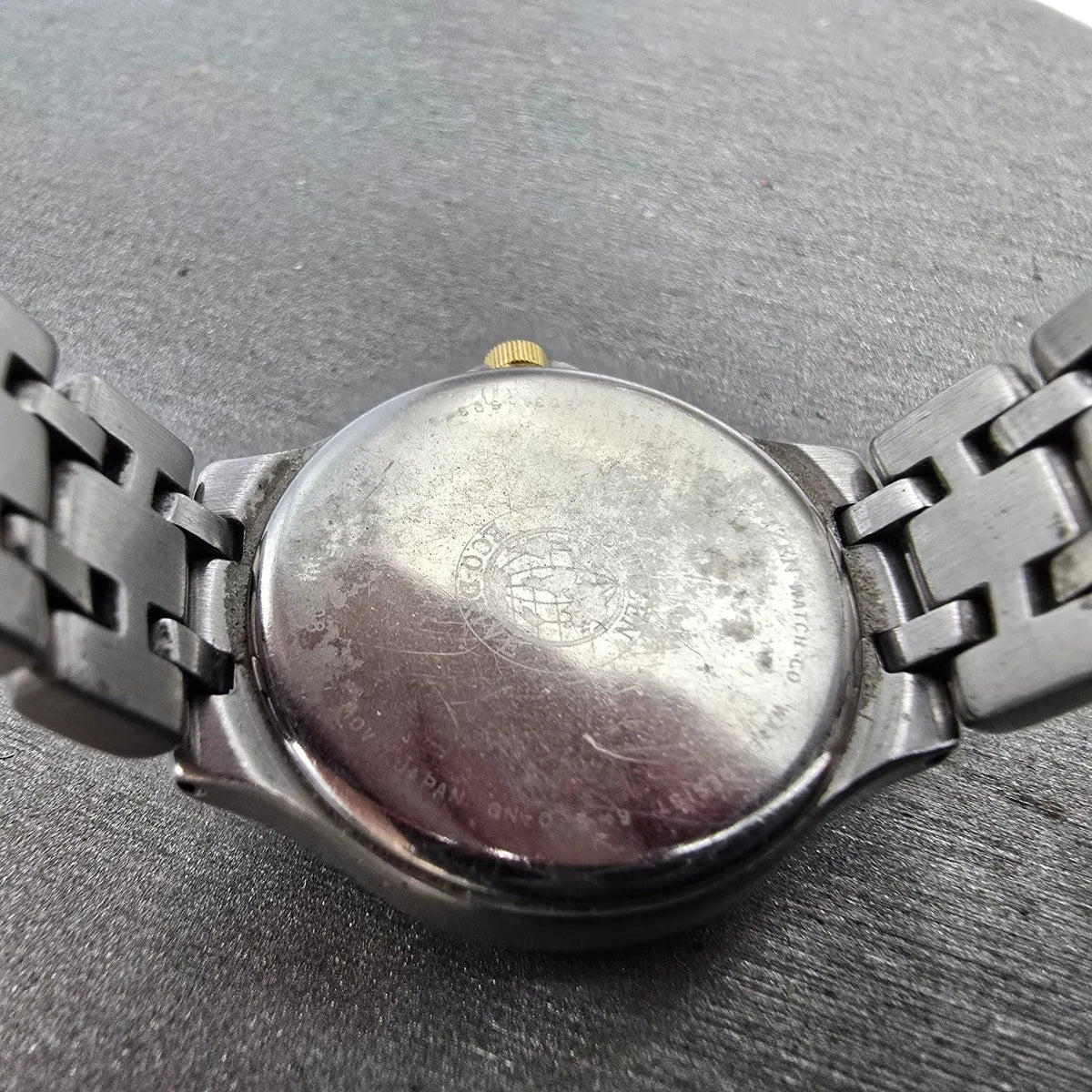 Citizen Eco-Drive Lucca Watch Women 25mm MOP Dial Two Tone Date Diamonds Runs L9