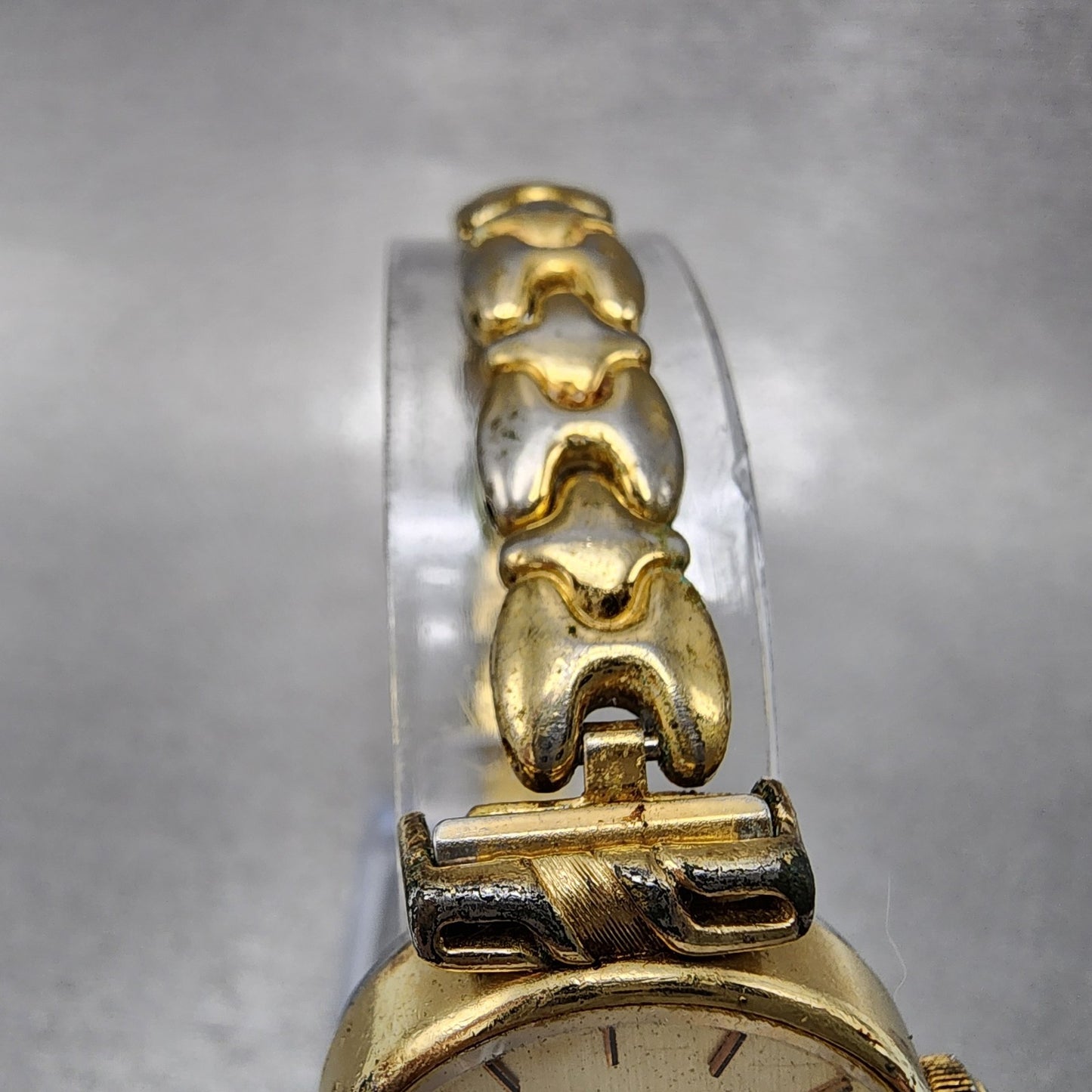 Orient Watch Women 22mm Gold Dial Gold Plated Round New Battery Vintage4