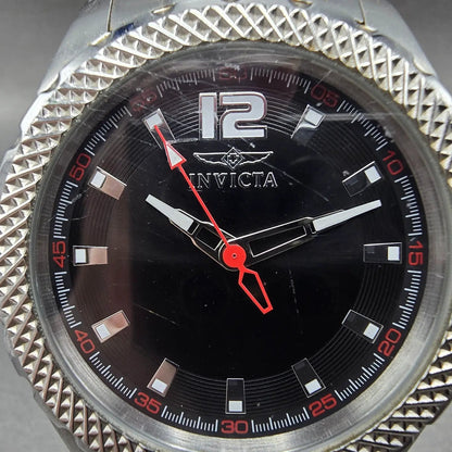 Invicta Specialty Watch Men 48mm Black Dial Silver Tone 15201 New Battery1