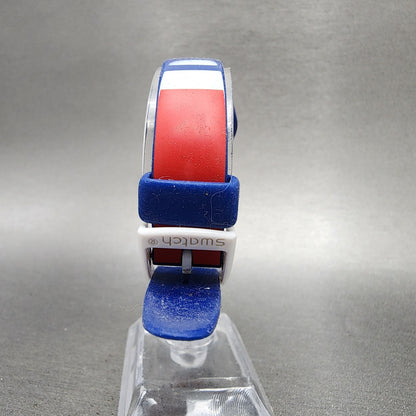 Swatch Matelot Watch Women 25mm White Dial Blue Tone Round LN149 New Battery7