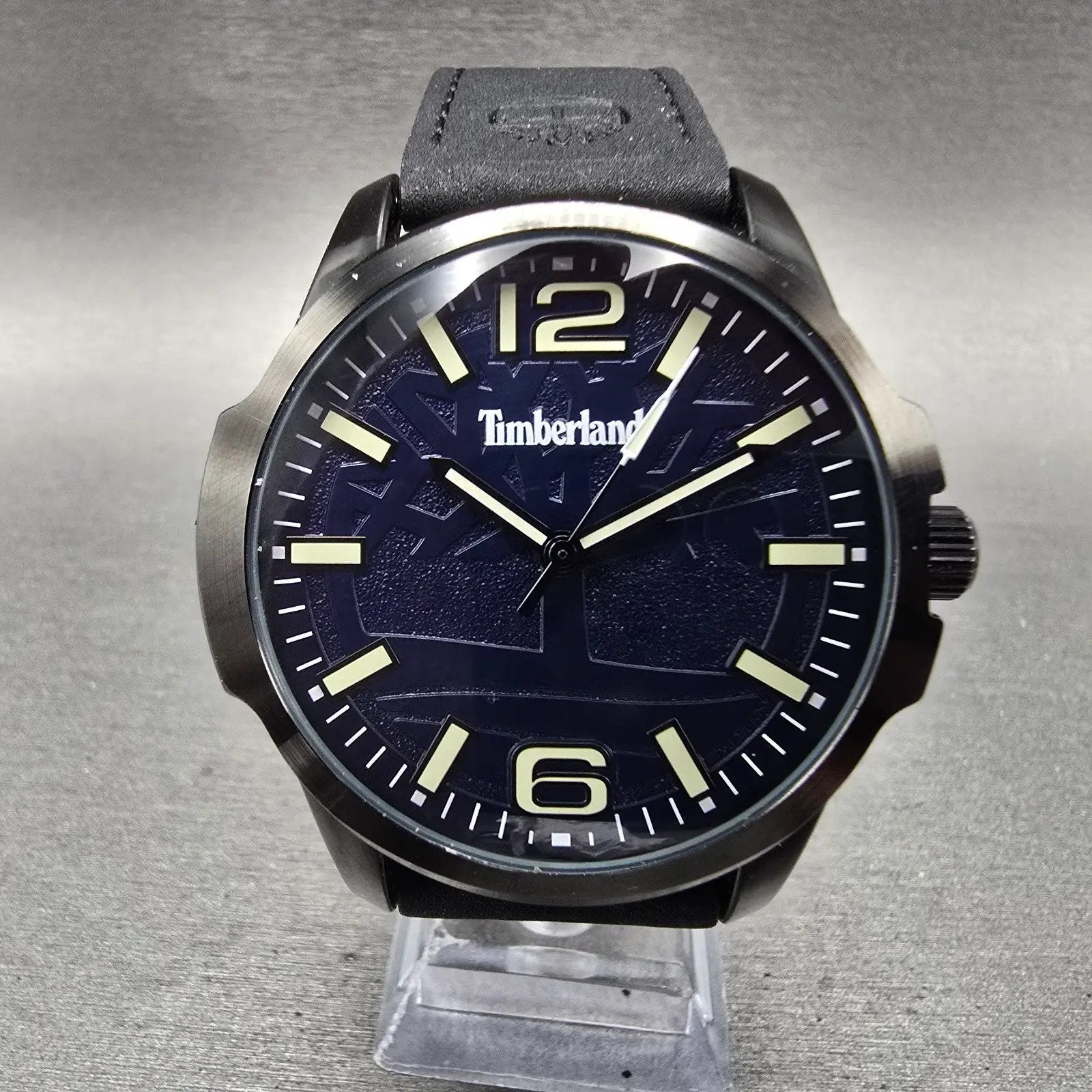 Timberland Ackley Watch Men 46mm Blue Dial Black Tone Round New Batt0