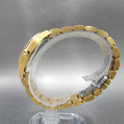 Movado Heritage Datron Watch Men 39mm Blue Dial Gold Tone Date Round 36501436